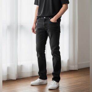 #64 Signum Men's Black Straight Jeans